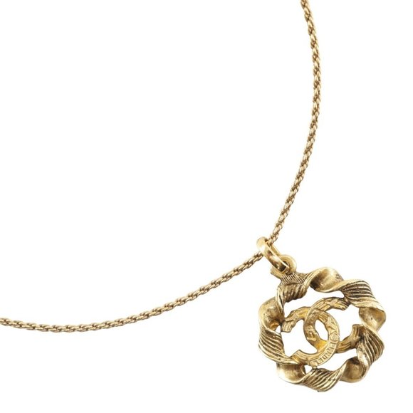 Chanel Coco Mark Gold Gold Plated necklace - Picture 1 of 10
